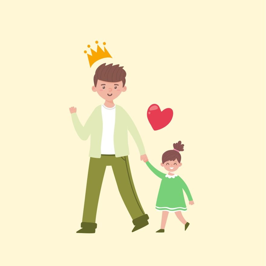 Cute Father's Day Clipart - EPS, Illustrator, JPG, PSD, PNG, SVG |  