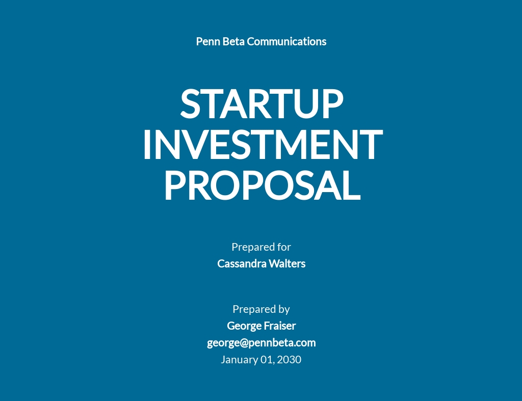 Investment Proposal Template