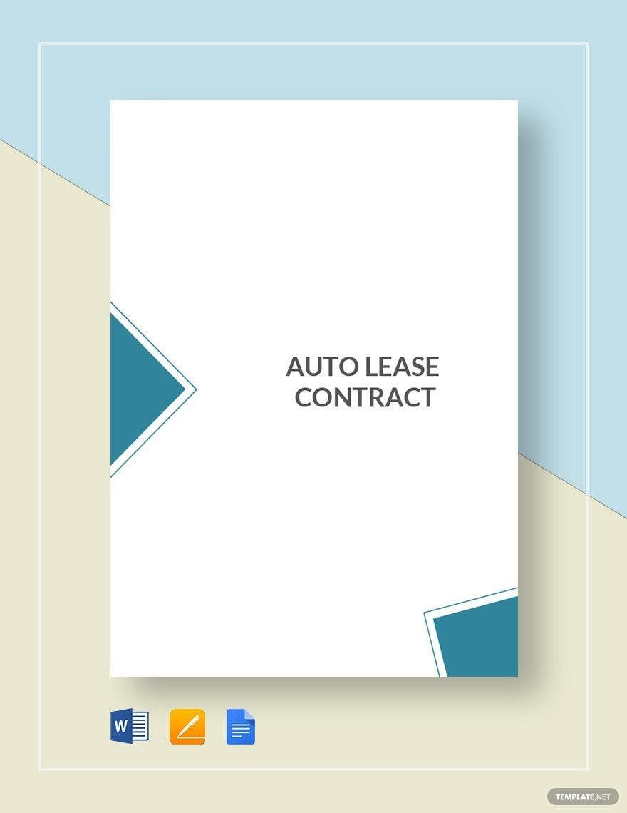 Auto Lease Contract Template