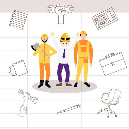 Free Labour Day Vector in Illustrator, PSD, EPS, SVG, JPG, PNG