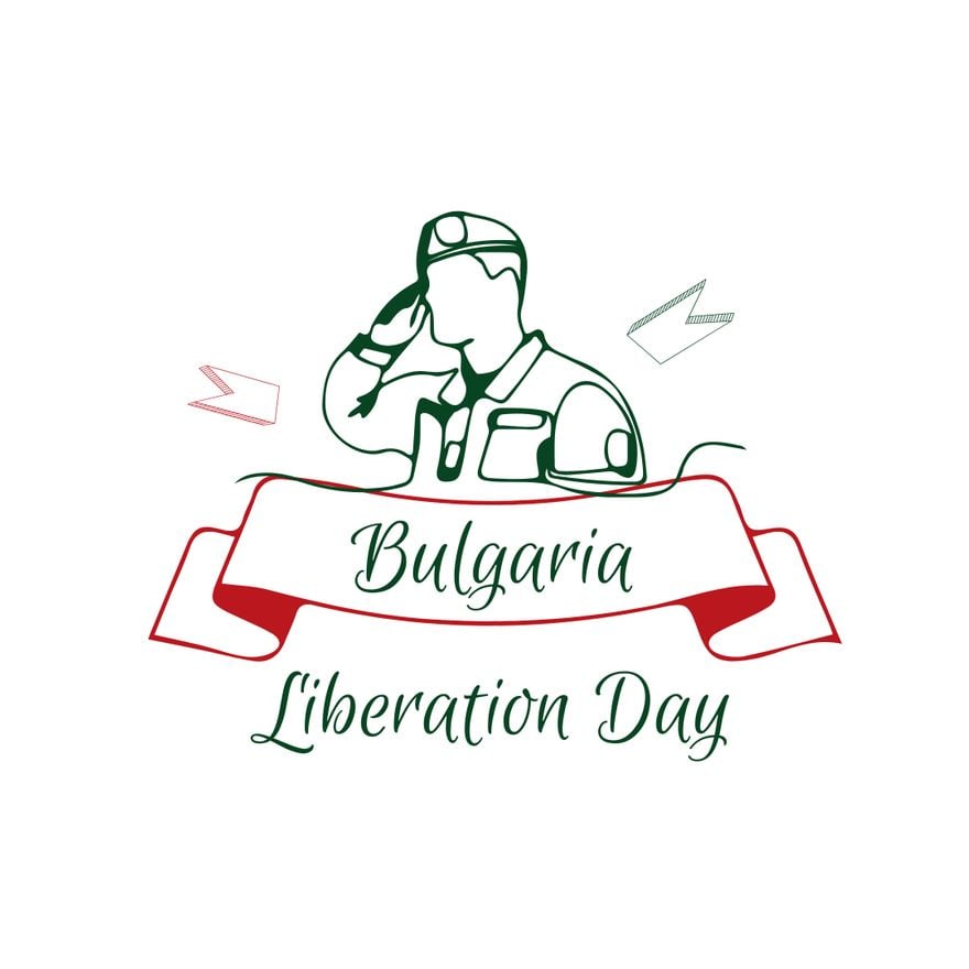 Bulgaria Liberation Day Drawing Vector