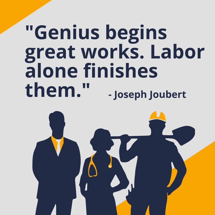 Labour Day Quote Vector