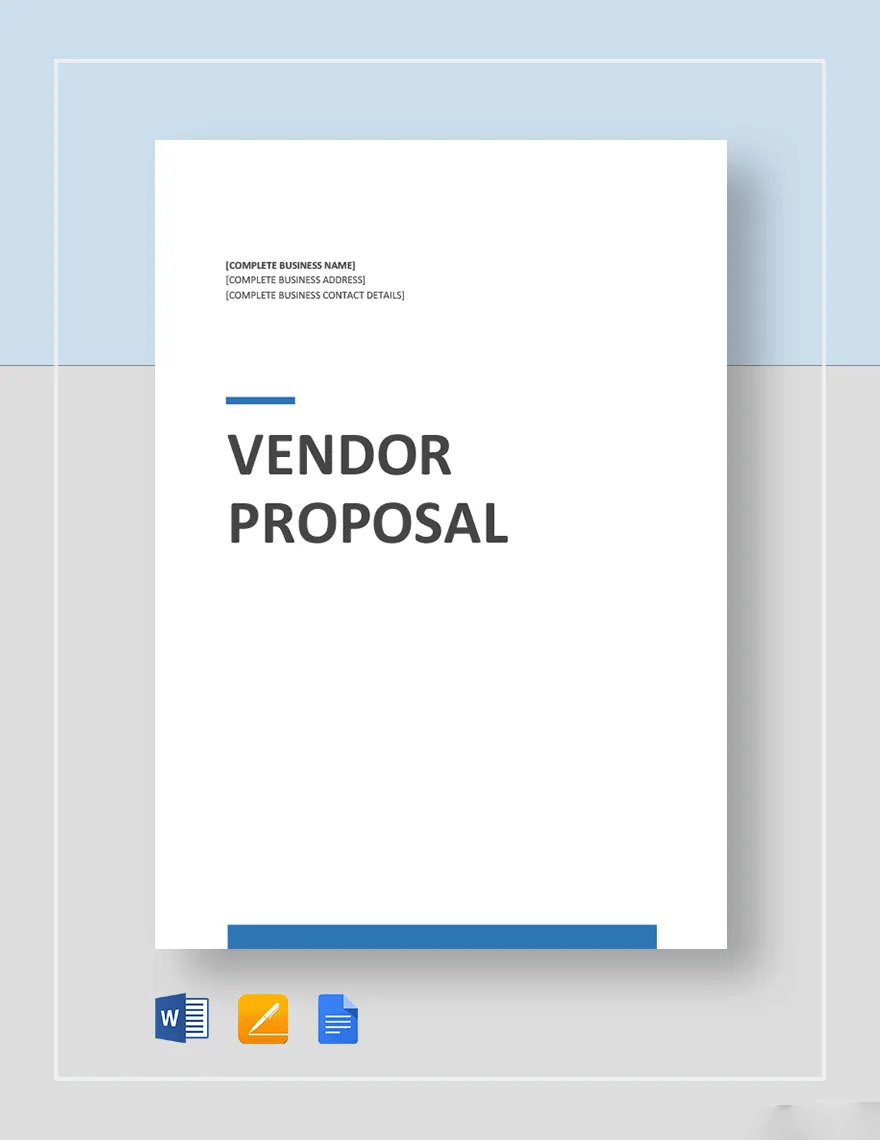 Vendor Proposal Template