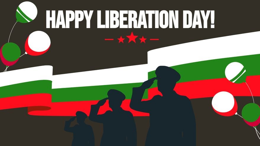 Bulgaria Liberation Day Vector Background