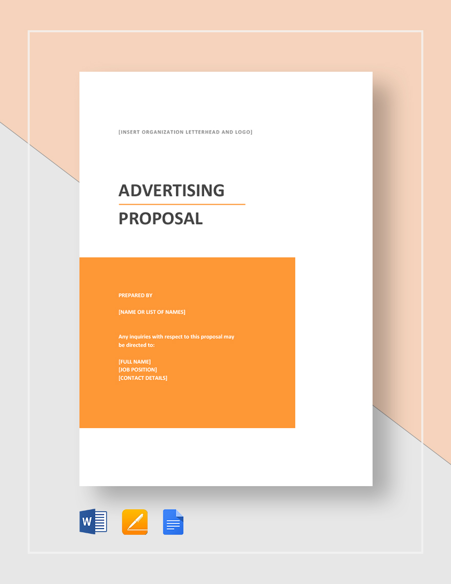 Sample Advertising Agency Proposal Template - Google Docs, Word, Apple ...