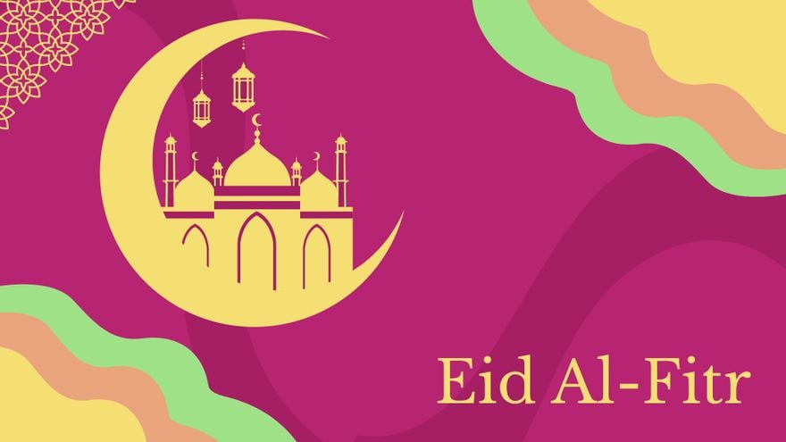 Free Eid al-Fitr Colorful Background in PDF, Illustrator, PSD, EPS, SVG, JPG, PNG