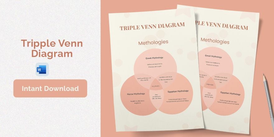 Free Triple Venn Diagram Template in Word, PDF, Apple Pages