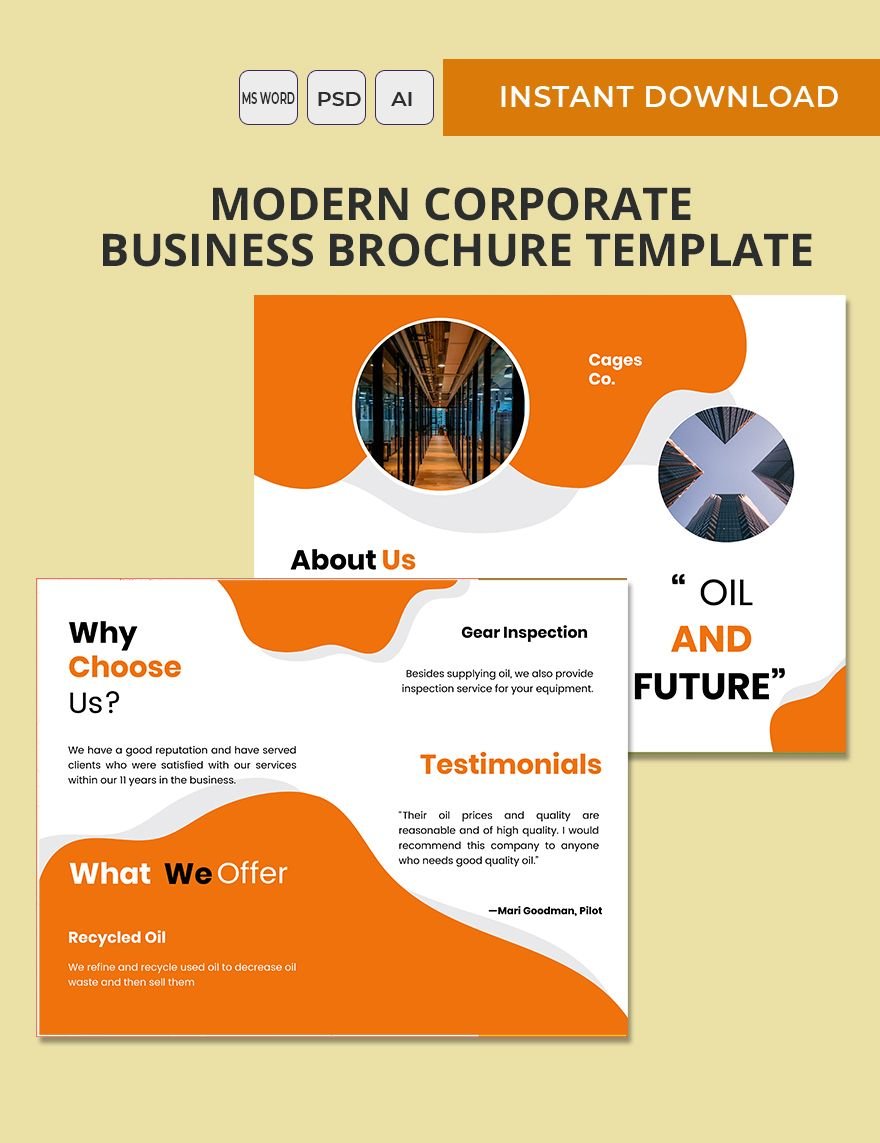 Modern Corporate Business Brochure Template