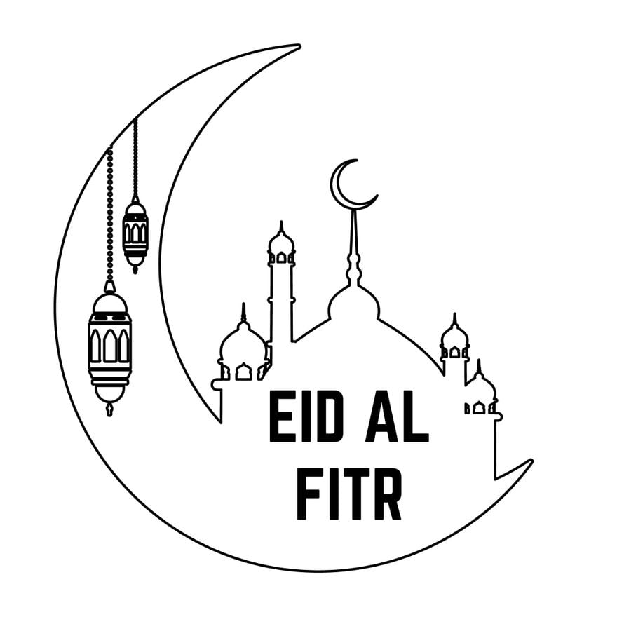 Eid al-Fitr Drawing Vector