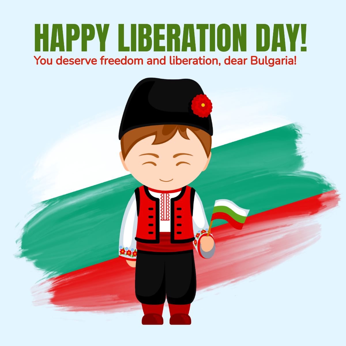 Bulgaria Liberation Day Instagram Post Template