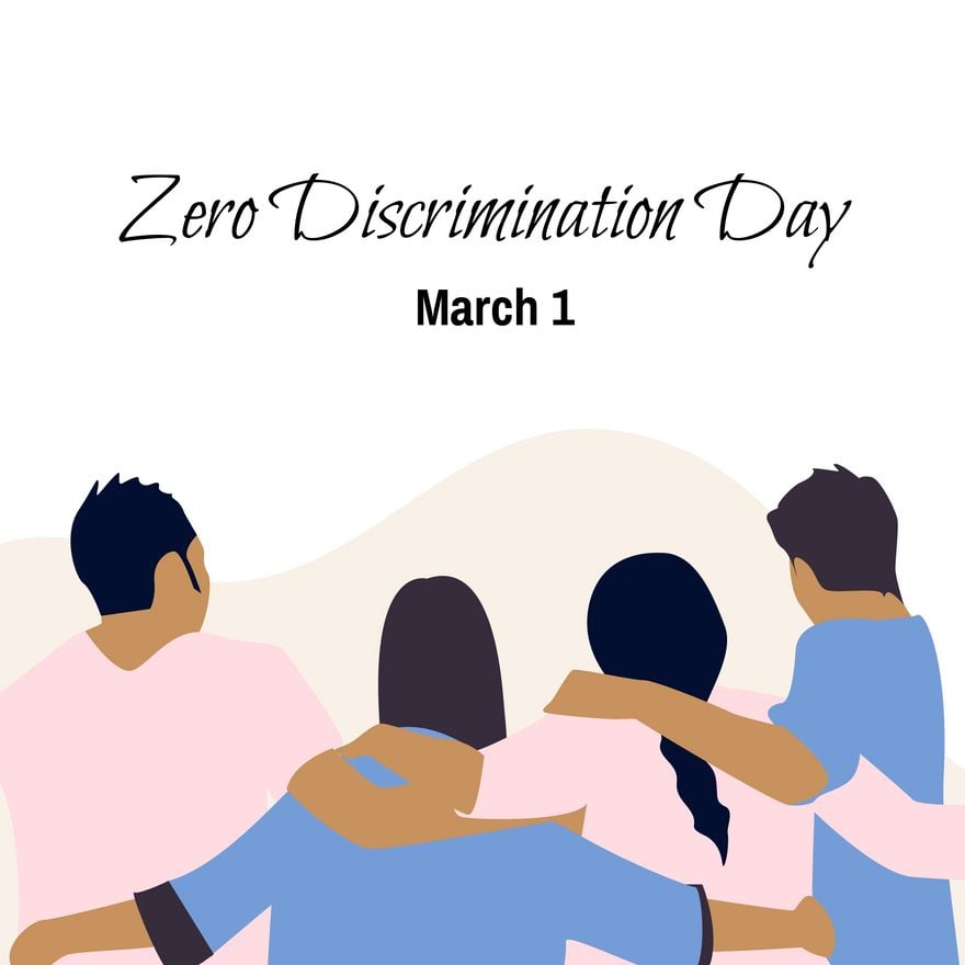 Zero Discrimination Day Poster Vector