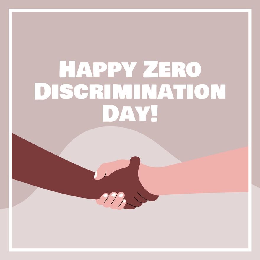 Happy Zero Discrimination Day Vector