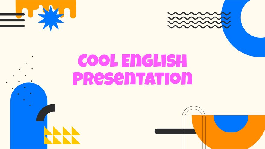 Cool English Presentation