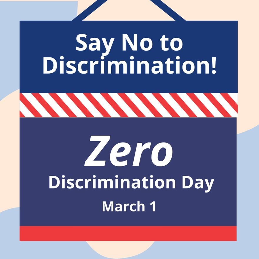 Free Zero Discrimination Day Drawing Vector