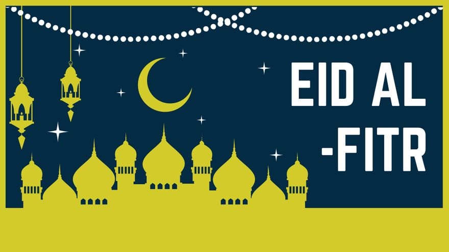 Free Eid al-Fitr Design Background in PDF, Illustrator, PSD, EPS, SVG, JPG, PNG