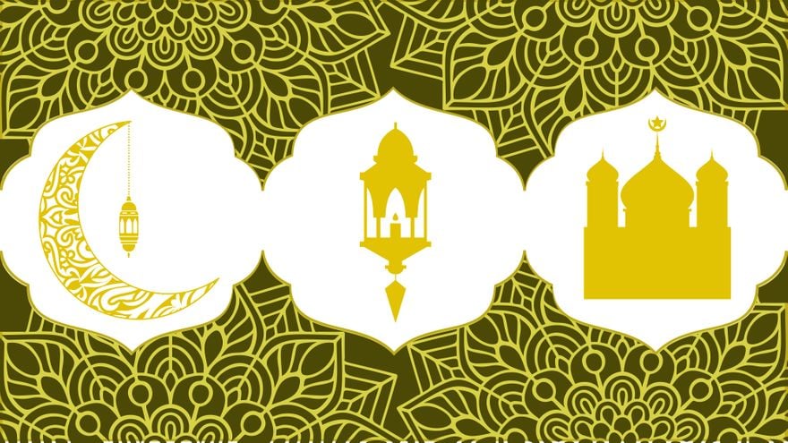 Eid al-Fitr Gold Background in PDF, Illustrator, PSD, EPS, SVG, JPG, PNG