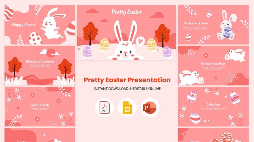 Pretty Easter Presentation in PDF, PowerPoint, Google Slides