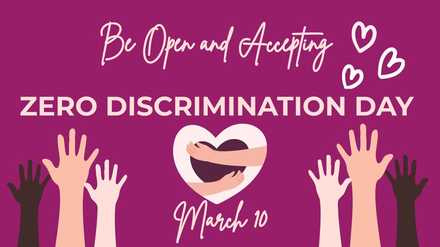 Zero Discrimination Day Wallpaper Background