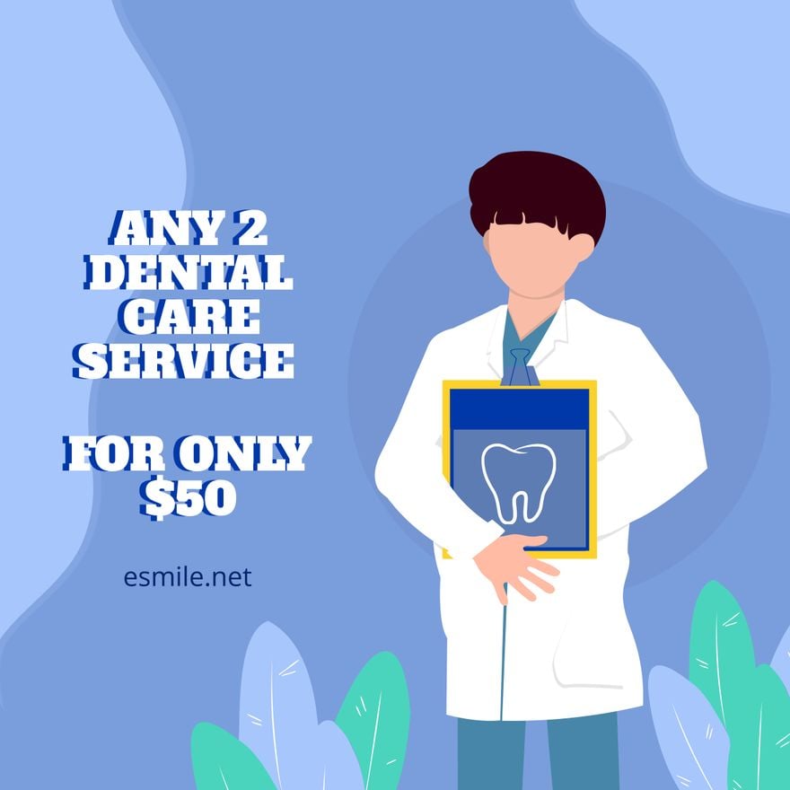 Free National Dentist's Day Flyer Vector