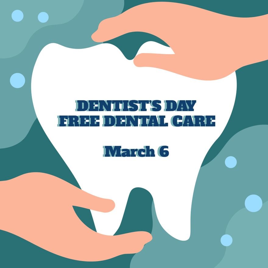 Free National Dentist's Day Poster Vector