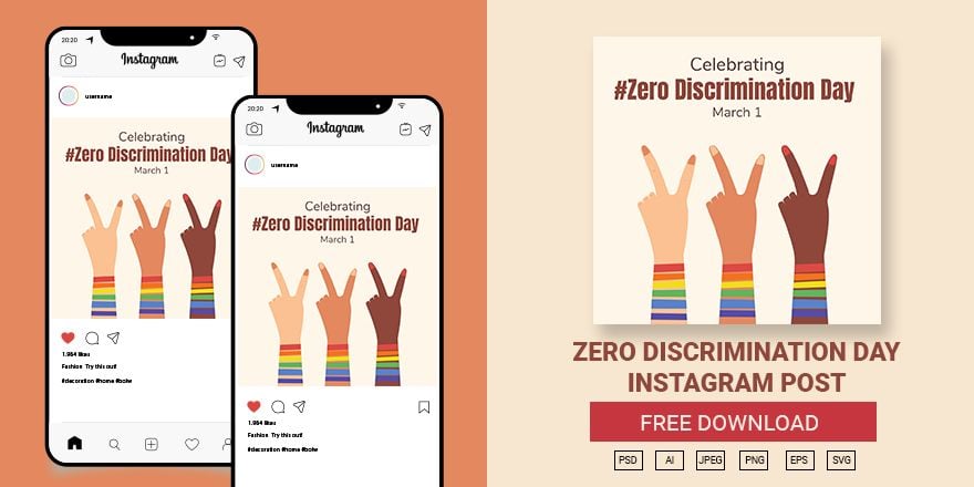Zero Discrimination Day Instagram Post