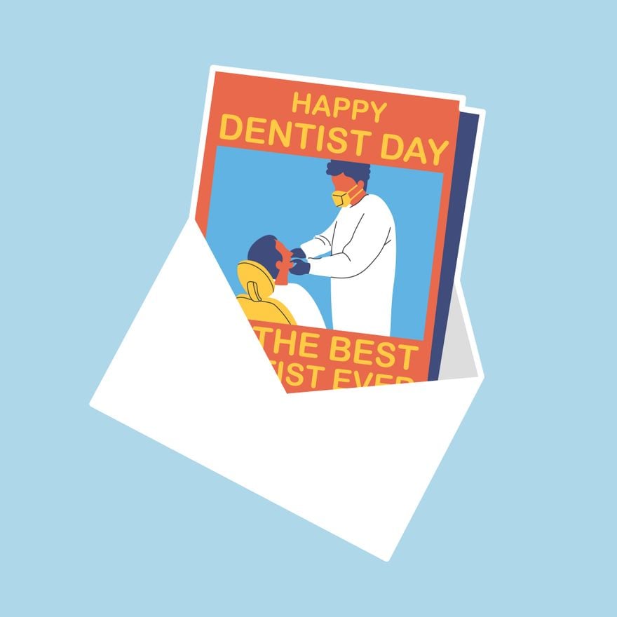 National Dentist's Day Greeting Card Vector