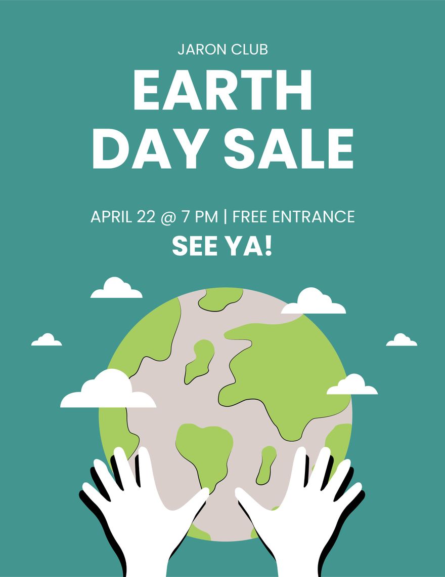 Free Party Earth Day Flyer in Word, Google Docs, Illustrator, PSD, EPS, SVG, JPG, PNG