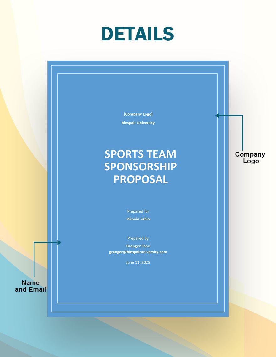 Sports Team Sponsorship Proposal Template