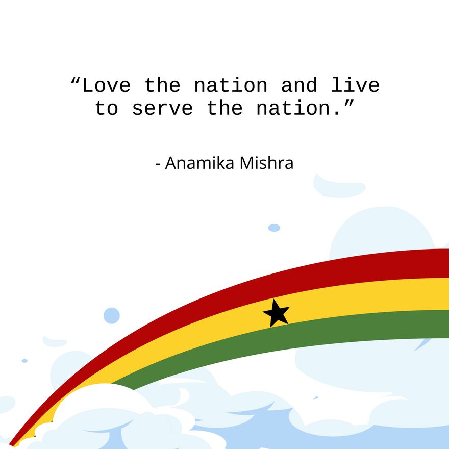 Ghana Independence Day Quote Vector
