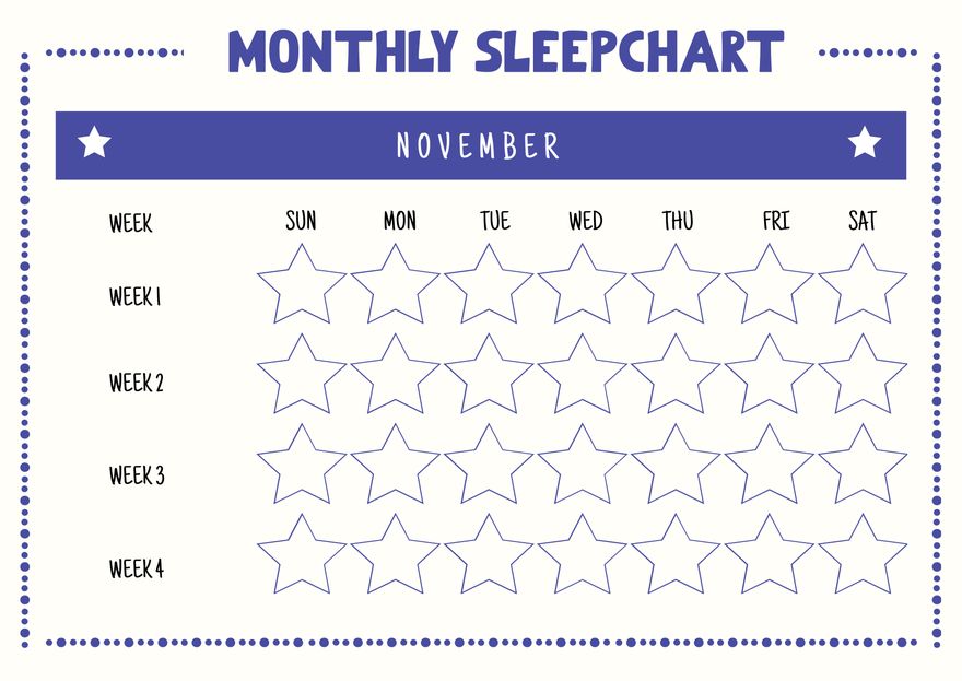 Monthly Sleep Chart
