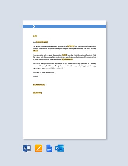 Doctor Appointment Letter Template [Free PDF] - Word | Apple Pages ...