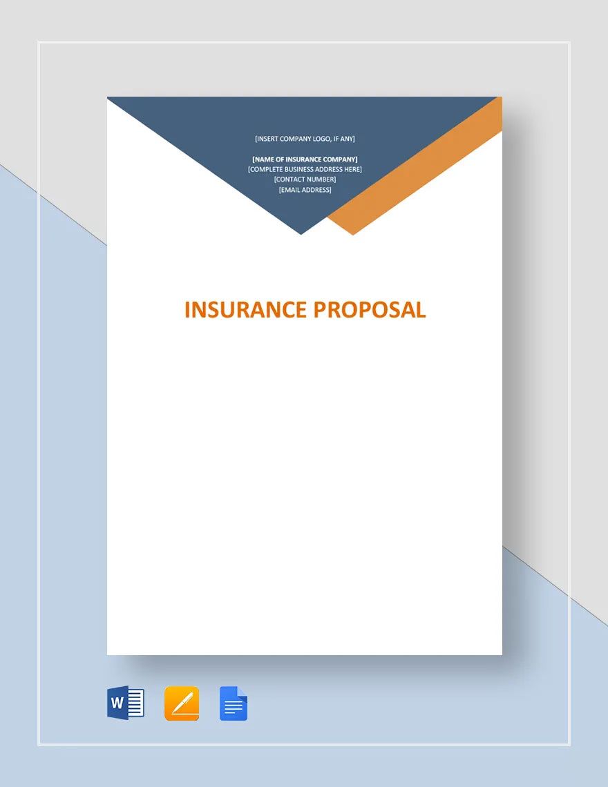 Insurance Proposal Template