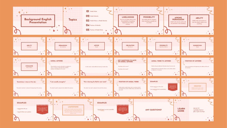 Free Background English Presentation Template to Edit Online Free Background English Presentation Template to Edit Online