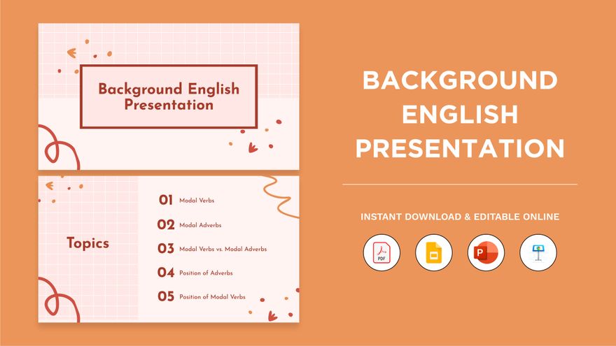 Background English Presentation in PowerPoint, Apple Keynote, PDF, Google Slides - Download | Template.net