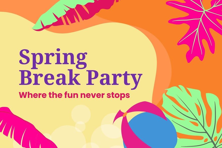 Free Spring Break Blog Banner in Illustrator, PSD, EPS, SVG, PNG, JPEG