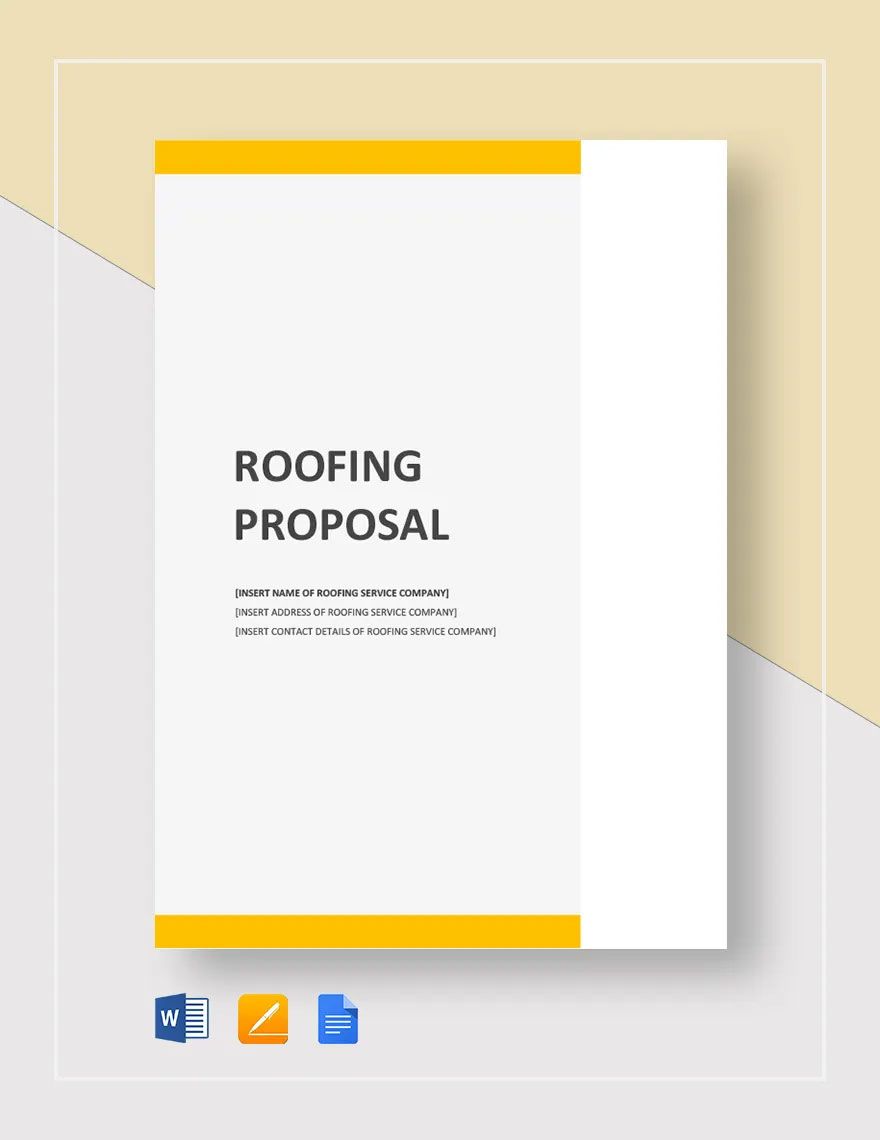 Roofing Proposal Template Download In Word Google Docs Apple Pages 