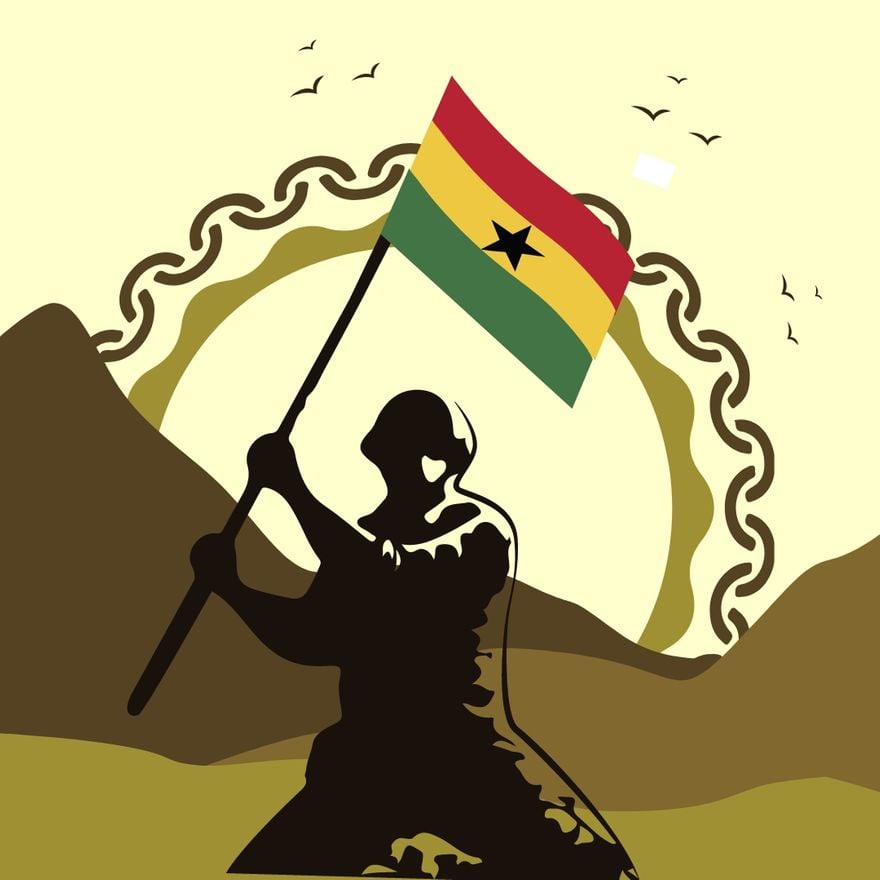 Ghana Independence Day Clipart Vector