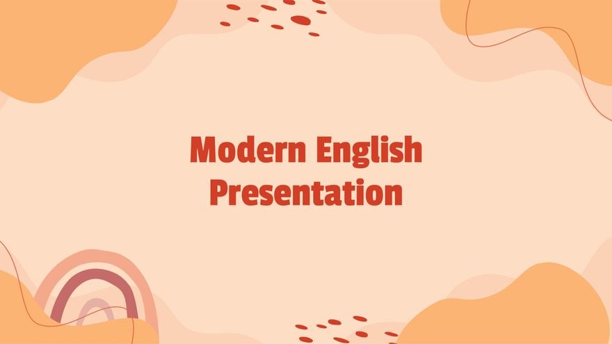 Modern English Presentation