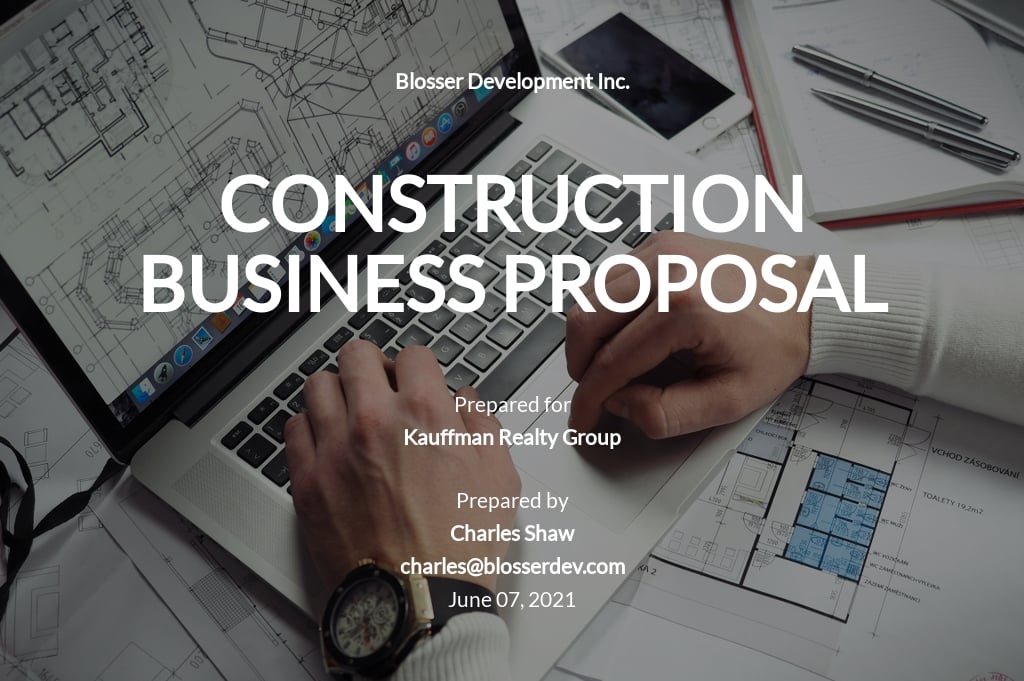 Simple Construction Proposal Template Google Docs Word Apple Pages