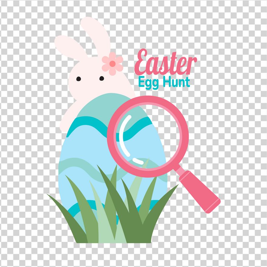 Easter Egg Hunt ClipArt in Illustrator, PSD, EPS, SVG, JPG, PNG