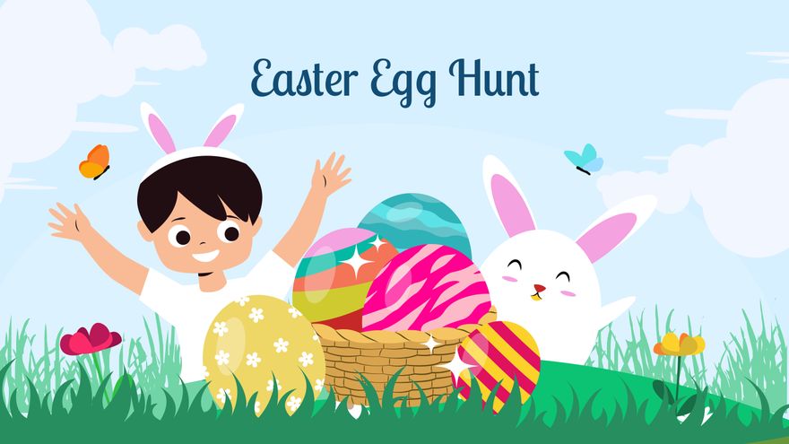 Easter Egg Hunt WallPaper in Illustrator, EPS, JPG, PNG, SVG, PSD - Download | Template.net