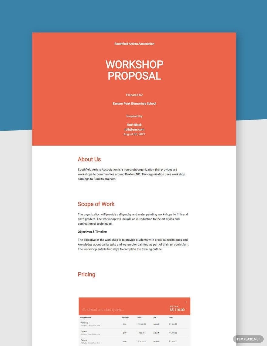 Proposal Template Google Docs, Word, Apple Pages