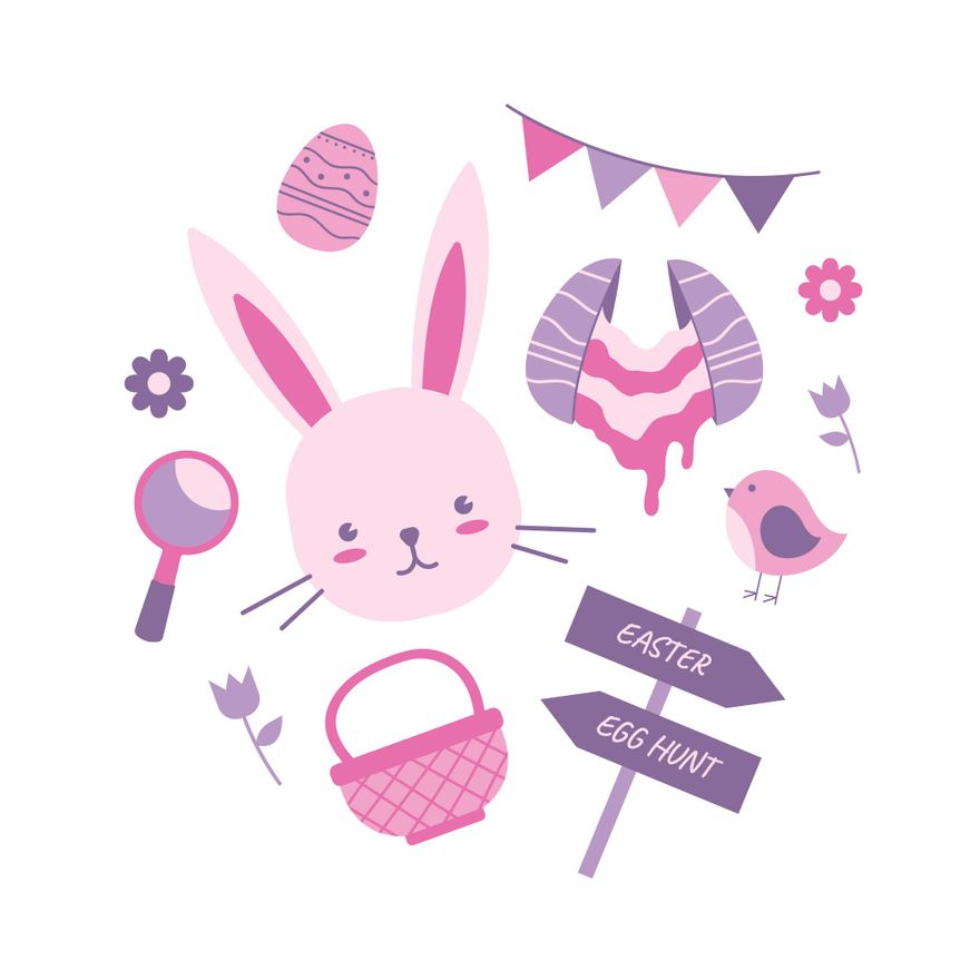 Easter Egg Hunt Transparent in Illustrator, PSD, EPS, SVG, JPG, PNG