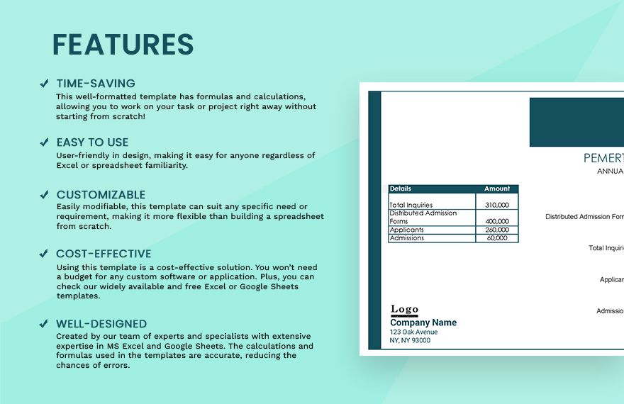 School Admissions Funnel Chart Google Sheets Excel Template net