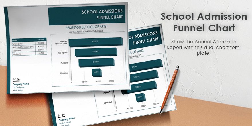 School Admissions Funnel Chart Google Sheets Excel Template net