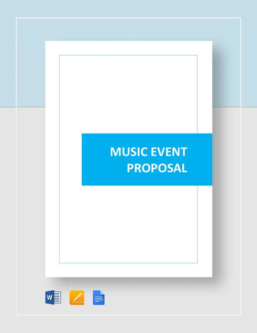 Music Event Proposal Template
