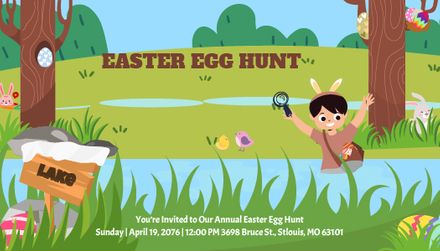 Easter Egg Hunt Card Template
