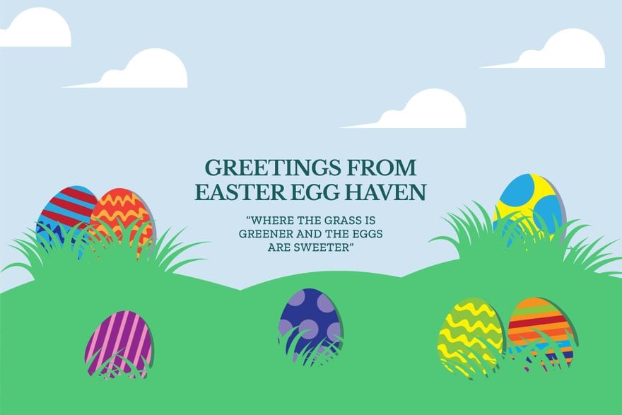 Easter Egg Hunt Post Card in Word, Illustrator, PSD, JPG