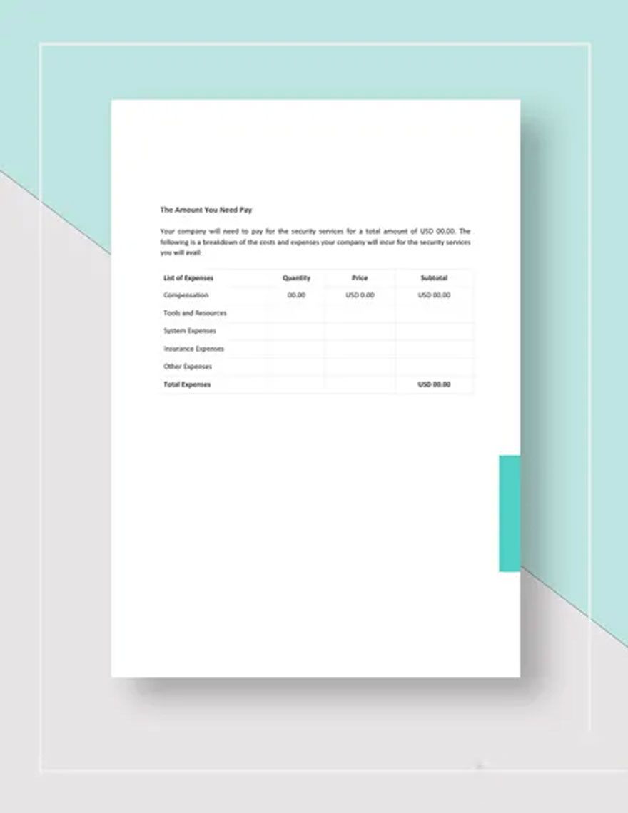 Security Proposal Template
