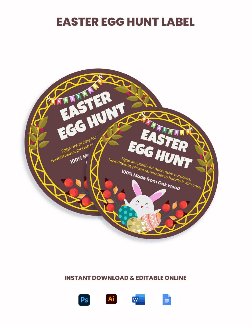 Easter Egg Hunt Label